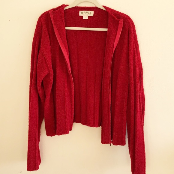 VINTAGE ruby jacket, fluffy and soft! - Picture 3 of 6